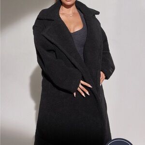 Women's Black Teddy Fabletics Coat